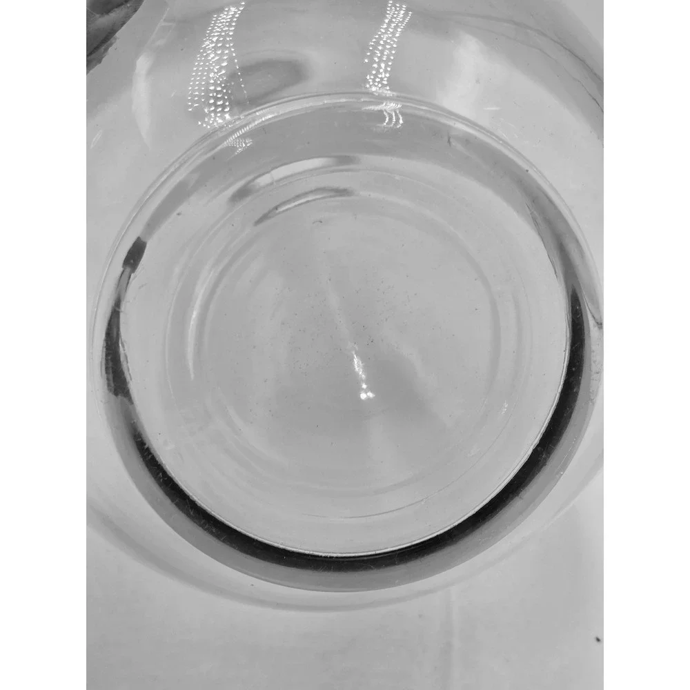 Early American Hand Blown Clear Glass Teardrop Heavy Decanter Vase Bottle   10
